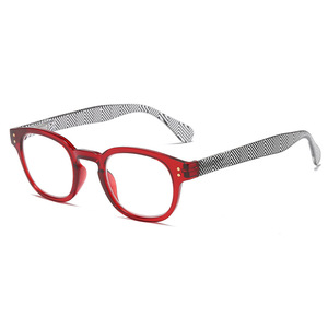 Lunettes PC unisexes à grand cadre avec impression, anti-rayonnement et anti-fatigue, monture bleue et rouge, nouvelles lunettes de <span class=keywords><strong>lecture</strong></span> - Product Image 5