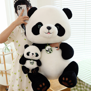 Vente chaude Mignon Blanc Panda <span class=keywords><strong>Ours</strong></span> En Peluche Animal En Peluche Jouet Unisexe <span class=keywords><strong>Maman</strong></span> Bébé Personnalisable ODM PP Matériel De Remplissage pour Cadeaux - Product Image 4