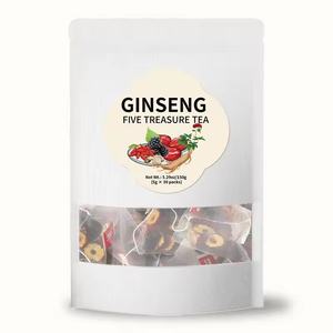 Ginseng Five Treasure Tea With Mulberry Maca <b>Red</b> <b>Dates</b> Natural Floral Herbal Tea Bag Energy Boost Wellness Drink - Product Image 1