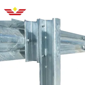 Vehicle highway barrier used roadside flex three wave steel beam guardrail for sale guardrail spacer block
