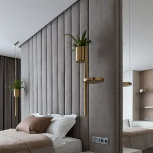 Panneaux muraux de chambre à coucher en tissu éponge de luxe, tête de lit arrière-plan