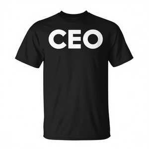 T-Shirt CEO Nera Unisex Taglia L per Adulti, Collo Tondo, Manica Corta, Stampa Serigrafica, Abbigliamento Promozionale - Product Image 2
