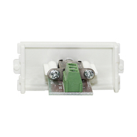 Module de plaque murale intelligente 48x24mm sans vis pour prise casque 3,5 mm et télécommunications, blanc