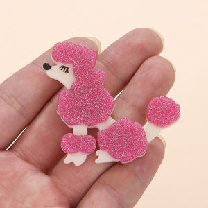 Nouvelle mode caniche broche élégante lumière luxe Simple dessin animé mignon cheveux bouclés chien poitrine bijoux - Product Image 3