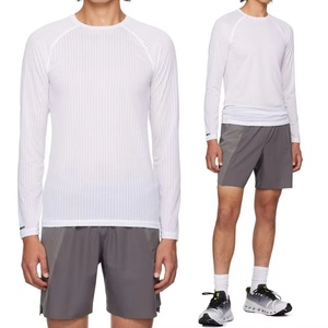 Camisetas de Gimnasio de Secado Rápido, Camisetas Deportivas de Baloncesto de Poliéster Elástico con Malla, Manga Larga, Ajustadas, Ligeras, para Carreras - Product Image 1
