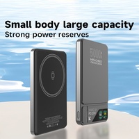 Cargador Portátil Magnético LF17, Carga Rápida, 10000mAh, Li-Polímero, Aleación de Aluminio, Carga Inalámbrica 15W, Entrada Micro USB, Pantalla LED
