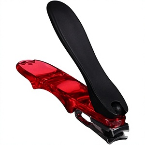 Coupe-ongles courbé à 360 degrés Twist & Clip, bord de coupe tranchant pour ongles épais, design portable, poignée en plastique rouge - Product Image 4