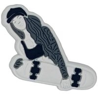 Breloques en PVC sur le thème du sport pour Crocs, décorations pour sabots d'athlètes de patinage, épingles décoratives pour chaussures DIY, conception personnalisée et offres de gros en vrac