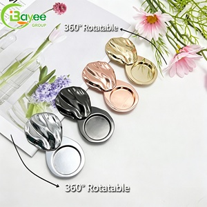 Zinc Alloy Metal <b>Box</b> 360degree Slide Cover Multicolor Shell Shape Rotating Slide-top Solid Perfume <b>Box</b> - Product Image 1