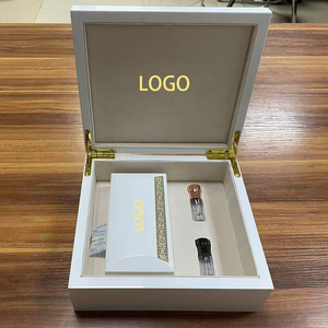 Caja de perfume de madera personalizada directa de fábrica con forro de cuero blanco, logotipo personalizado, empaque de perfume de lujo para hombre y mujer - Product Image 2