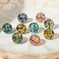 Perles en verre à motif de fleurs Vénus, perles lâches de style vintage, perles à trou droit, accessoires de bijoux DIY