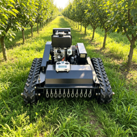 Tondeuse robot chenillée télécommandée à moteur diesel 4 temps CE pour jardin et verger, avec fonction de paillage DIY