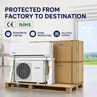 Climatiseur hybride mural à double alimentation solaire 12000 BTU, kit complet, refroidissement uniquement, prêt pour batterie 48V, usage domestique