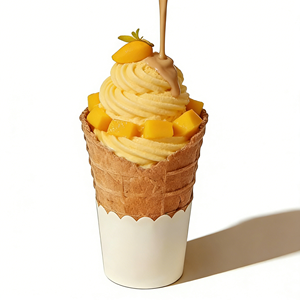 Cônes en gaufrettes à fond plat comestibles, gobelets à <span class=keywords><strong>glace</strong></span> créatifs et croustillants pour l'art du café, les bars à desserts, des friandises Instagrammables - Product Image 3