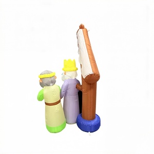 Presepe Gonfiabile Natalizio da 6,5 Piedi con Luci LED, Set Natalizio Include Sacra Famiglia, Re Magi, Angelo, Pecora - Product Image 5