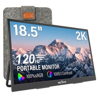Écran portable 18,5 pouces QHD 1440P 120Hz IPS mat HDR 100% SRGB Freesync Plug and Play pour Macbook Ps5 Xbox Switch