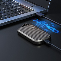 SSD Portabel 2000MB/S Kecepatan Tinggi USB 3.2 Gen 2 Tipe C 1TB 2TB Hard Drive Eksternal Solid State Drive
