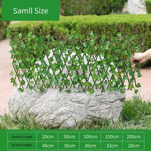 Feuille verte <span class=keywords><strong>artificielle</strong></span> plante fleur clôture extensions décoration maison <span class=keywords><strong>jardin</strong></span> clôture télescopique en bois - Product Image 2