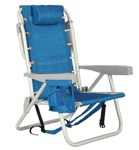 Outdoor di alta qualità lace-up sedia pieghevole sedia di spiaggia di campeggio con il supporto di tazza