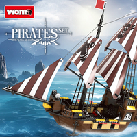 Woma Usine Pirate Bateau Modèle Blocs de Construction Ensemble Jouet pour OEM ODM Adulte (J5695A)