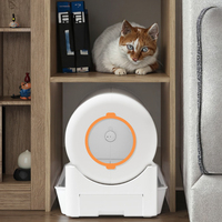 Bac à litière automatique pour chat, grande capacité 64L, carré, en plastique PP durable et écologique, auto-nettoyant, facile à nettoyer, 5,5 kg