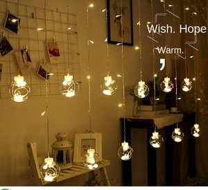 LED Flashing Star <strong>String</strong> <strong>Lights</strong> 3.5m 220V Solar Powered Christmas Outdoor Decoration Curtain <strong>Lights</strong> - Product Image 1