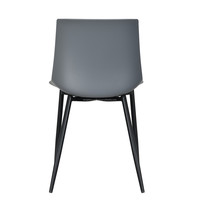 Chaise de salle à manger en plastique pp gris foncé abordable