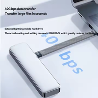 Câble de données USB4.0 Type-C mâle-mâle 240W 5A à charge rapide 40 Gbit/s, tressé en nylon, cordon court pour ordinateur, caméra vidéo, écouteurs, scanner