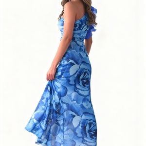 ชุดเดรสแฟชั่นเซ็กซี่ลายดอกไม้ 3 มิติ แบบไม่มีแขน ช่วยกระชับสัดส่วนสำหรับผู้หญิง - Product Image 3