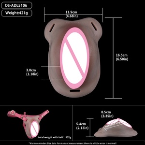 แผ่นแปะช่องคลอดแบบนุ่ม OS-ADL5106 สำหรับสาวประเภทสองและผู้ที่ชอบแต่งกายข้ามเพศ กางเกงช่องคลอดแบบสวมใส่ได้พร้อมหนัง PU ของเล่นทางเพศสำหรับผู้ใหญ่ - Product Image 6