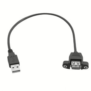 Câble d'extension <span class=keywords><strong>USB</strong></span> avec oreilles de fixation par trous de vis, <span class=keywords><strong>USB</strong></span> 2.0 mâle vers femelle, en cuivre sans oxygène - Product Image 1