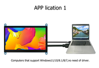 7 inç 1024x600 HD TFT LCD ahududu Pi kapasitif dokunmatik ekran modülü IPS ahududu Pi 4 3 ekran