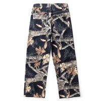 Nouveau pantalon en jean imprimé branche d'arbre et feuille d'érable de marque américaine tendance - Pantalon décontracté ample à jambe droite pour homme style urbain