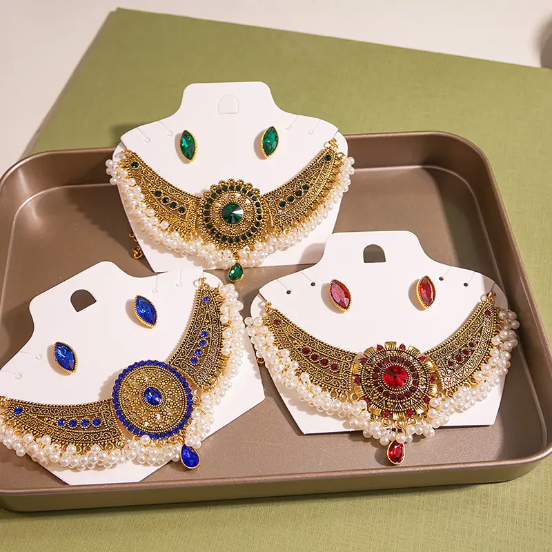 Этническое индийское серебряное окисленное афганское традиционное ожерелье чокер Бохо Болливуд серьги ожерелье набор для женщин