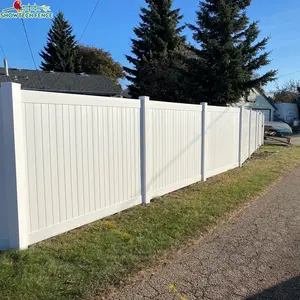 Vinil özel çit 8 feet boyunda gizlilik vinil çit 7 ft boyunda