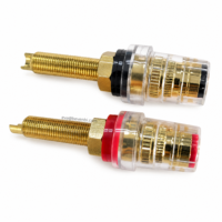 Bevenbi Bornes de liaison audio haut de gamme en cuivre pur plaqué or avec blindage EMI pour amplificateurs Hi-Fi et systèmes audio