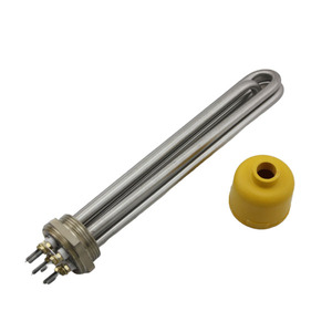 Tube chauffant électrique à immersion DN40 DN50 1.5/2 pouces 220 380V SS304 tige chauffante réservoir d'eau thermique à huile chaudière 115 bride - Product Image 1