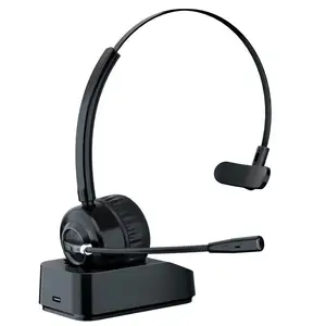 无线商务ENC耳机，用于呼叫中心办公电话蓝牙5.0耳机，带充电器盒降噪麦克风