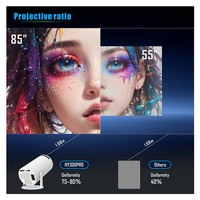 Projecteur intelligent HY300 Pro d'usine, cinéma 4K, projecteur multimédia HY300pro, mini projecteur portable de jeu, projecteur de poche LED pour la maison