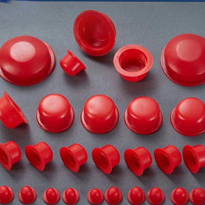 Bouchon d'extrémité en caoutchouc industriel personnalisé, anti-poussière, rouge, avec filetage interne, pour tige en acier, résistant à la corrosion - Product Image 3
