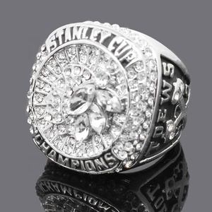 Bague de championnat des Blackhawks de <span class=keywords><strong>Chicago</strong></span> 2015, haute qualité, style classique, plaqué argent, cristal et strass, matériau principal - Product Image 5