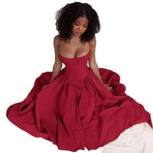 Abito lungo da donna 2026 estivo, stile occidentale, vibrante, retrò francese, con spalline sottili, elegante, vintage da <span class=keywords><strong>palazzo</strong></span> - Product Image 5