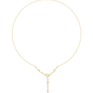 Nuevo Diseño de Collar Lariat en Forma de Y con Diamantes Marquise y Flor, con Colgante de Gema en Forma de Pera, para Aniversario y Bodas - Product Image 1