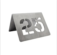 Support de table personnalisé en acier inoxydable poli avec code QR, plaque de collecte de paiement pour restaurants, cafés et hôtels
