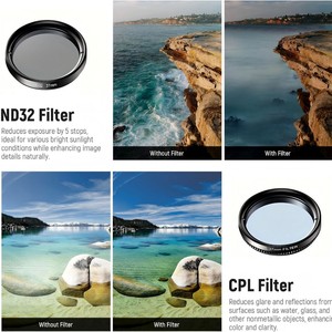37Mm <b>Filter</b> Kit For Phone <b>Camera</b> 7 In 1 Polarizing Nd Star Gradient Lens Set With Case - Product Image 3