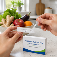 Clothianidin Residue Rapid Test Cassette (strip binnenin) Colloïdaal goud immunochromatografiekit voor fruit, groenten en gember