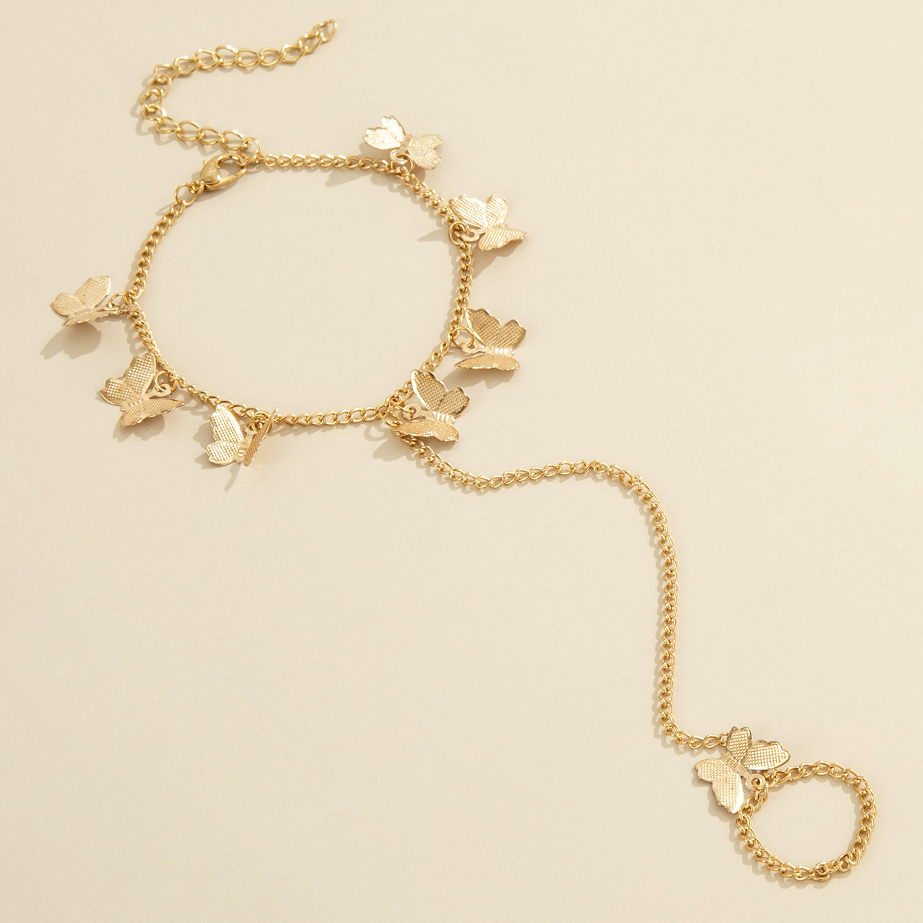 Bracciale Schiavo Mano Catena Vintage Argento – Gioiello A Strati Con Catena A Graffetta – Donna E Ragazza - 3
