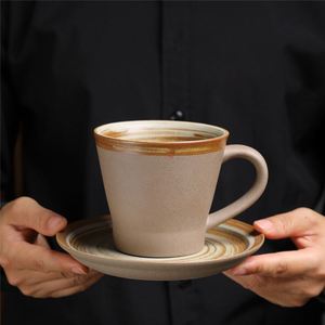 Vintage Japanese Ceramic <b>Cup</b> Set with Saucer Retro Porcelain Breakfast Afternoon Tea & Coffee Mug Clay <b>Espresso</b> Coffee Latte <b>Cup</b> - Product Image 3