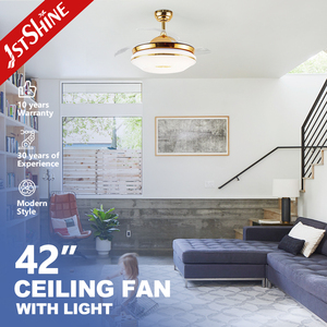 1stshine LED quạt trần thiết kế thanh lịch 42 inch 35 Wát trang trí nội thất với Hidden Blades quạt trần ánh sáng - Product Image 1