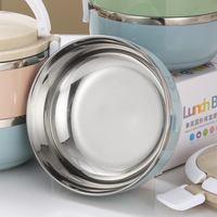 Boîte à lunch isotherme en acier inoxydable à 3 compartiments pour adultes, contenants alimentaires à emporter, boîte à lunch bento pour enfants avec couvercles